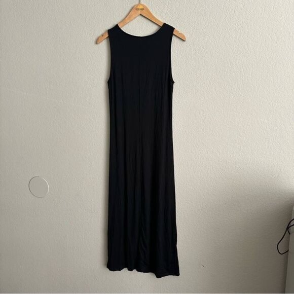 Old Navy Black Jersey Ruched Dress Size Small Tall - Picture 3 of 10